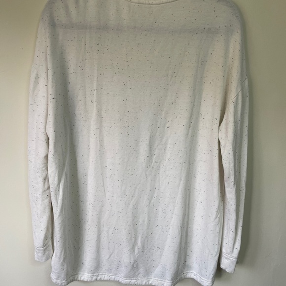 Three Dots White Speckled Long Sleeve Shirt Size Medium - Picture 5 of 5